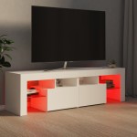 vidaXL Comodă TV cu lumini LED, alb, 140x36,5x40 cm vidaXL Comodă TV cu lumini LED, alb, 140x36,5x40 cm