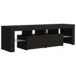 vidaXL Comodă TV cu lumini LED, negru, 140x36,5x40 cm vidaXL Comodă TV cu lumini LED, negru, 140x36,5x40 cm