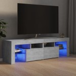 vidaXL Comodă TV cu lumini LED, gri beton, 140x36,5x40 cm vidaXL Comodă TV cu lumini LED, gri beton, 140x36,5x40 cm