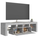 vidaXL Comodă TV cu lumini LED, gri beton, 140x36,5x40 cm vidaXL Comodă TV cu lumini LED, gri beton, 140x36,5x40 cm