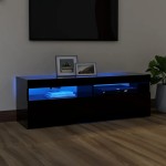 vidaXL Comodă TV cu lumini LED, negru, 120x35x40 cm vidaXL Comodă TV cu lumini LED, negru, 120x35x40 cm