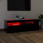 vidaXL Comodă TV cu lumini LED, negru, 120x35x40 cm vidaXL Comodă TV cu lumini LED, negru, 120x35x40 cm