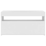 vidaXL Comodă TV cu lumini LED, alb, 75x35x40 cm vidaXL Comodă TV cu lumini LED, alb, 75x35x40 cm