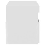 vidaXL Comodă TV cu lumini LED, alb, 75x35x40 cm vidaXL Comodă TV cu lumini LED, alb, 75x35x40 cm
