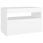vidaXL Comodă TV cu lumini LED, alb, 60x35x40 cm vidaXL Comodă TV cu lumini LED, alb, 60x35x40 cm
