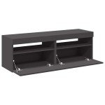 vidaXL Comode TV cu lumini LED, 2 buc., gri, 60x35x40 cm