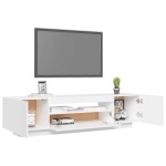 vidaXL Comodă TV cu lumini LED, alb, 160x35x40 cm vidaXL Comodă TV cu lumini LED, alb, 160x35x40 cm