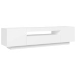 vidaXL Comodă TV cu lumini LED, alb, 160x35x40 cm vidaXL Comodă TV cu lumini LED, alb, 160x35x40 cm