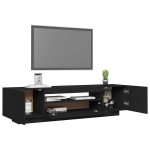 vidaXL Comodă TV cu lumini LED, negru, 160x35x40 cm vidaXL Comodă TV cu lumini LED, negru, 160x35x40 cm