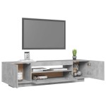 vidaXL Comodă TV cu lumini LED, gri beton, 160x35x40 cm vidaXL Comodă TV cu lumini LED, gri beton, 160x35x40 cm
