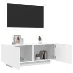 vidaXL Comodă TV, alb, 100x35x40 cm, lemn prelucrat