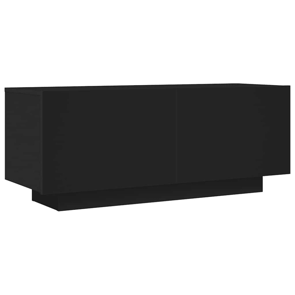 vidaXL Comodă TV, negru, 100x35x40 cm, lemn prelucrat