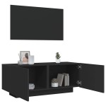 vidaXL Comodă TV, negru, 100x35x40 cm, lemn prelucrat