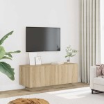 vidaXL Comodă TV, stejar sonoma, 100x35x40 cm, lemn prelucrat vidaXL Comodă TV, stejar sonoma, 100x35x40 cm, lemn prelucrat