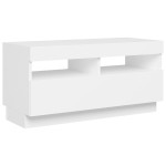 vidaXL Comodă TV cu lumini LED, alb, 80x35x40 cm vidaXL Comodă TV cu lumini LED, alb, 80x35x40 cm