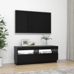 vidaXL Comodă TV cu lumini LED, negru, 100x35x40 cm vidaXL Comodă TV cu lumini LED, negru, 100x35x40 cm