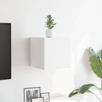 vidaXL Dulap TV montaj pe perete, alb, 30,5x30x30 cm