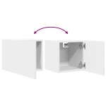 vidaXL Dulap TV montaj pe perete, alb, 30,5x30x30 cm