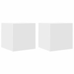 vidaXL Dulapuri TV montate pe perete, 2 buc., alb, 30,5x30x30 cm vidaXL Dulapuri TV montate pe perete, 2 buc., alb, 30,5x30x30 cm