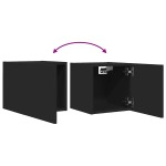 vidaXL Dulap TV montaj pe perete, negru, 30,5x30x30 cm