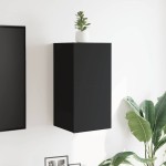 vidaXL Dulapuri TV montaj pe perete, 2 buc., negru, 30,5x30x30 cm