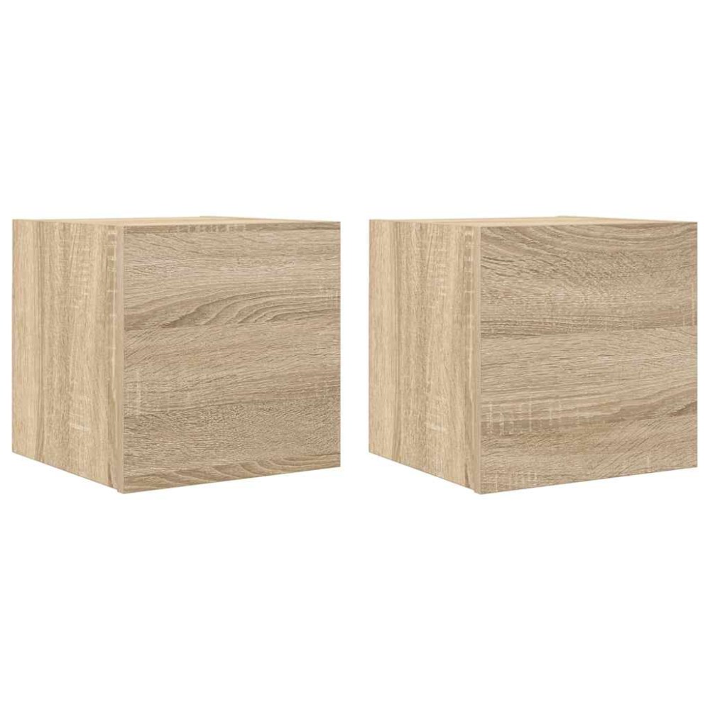 vidaXL Dulapuri TV montaj pe perete 2 buc. stejar sonoma 30,5x30x30 cm