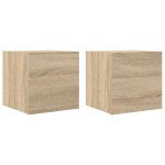 vidaXL Dulapuri TV montaj pe perete 2 buc. stejar sonoma 30,5x30x30 cm