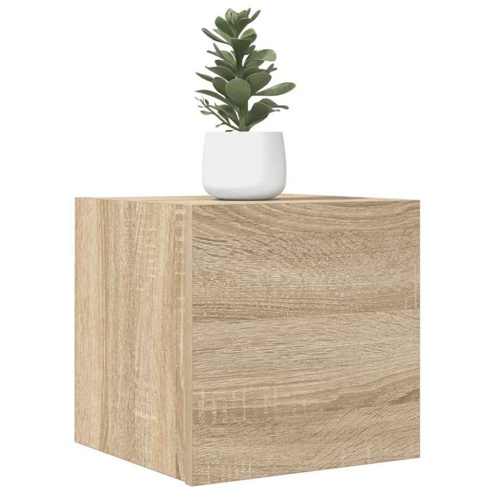 vidaXL Dulapuri TV montaj pe perete 2 buc. stejar sonoma 30,5x30x30 cm
