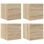 vidaXL Dulapuri TV montaj pe perete 4 buc. stejar sonoma 30,5x30x30 cm