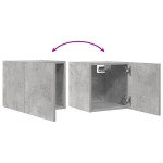 vidaXL Dulap TV montaj pe perete, gri beton, 30,5x30x30 cm