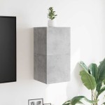 vidaXL Dulapuri TV montaj pe perete, 2 buc., gri beton, 30,5x30x30 cm