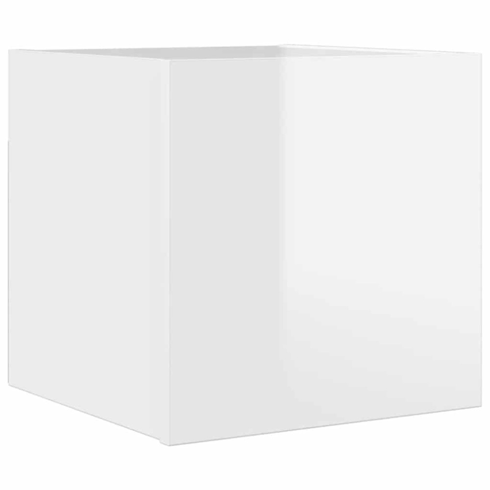 vidaXL Dulap TV suspendat, alb extralucios. 30,5x30x30 cm