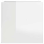 vidaXL Dulap TV suspendat, alb extralucios. 30,5x30x30 cm vidaXL Dulap TV suspendat, alb extralucios. 30,5x30x30 cm