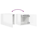 vidaXL Dulap TV suspendat, alb extralucios. 30,5x30x30 cm vidaXL Dulap TV suspendat, alb extralucios. 30,5x30x30 cm