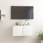 vidaXL Dulap TV suspendat, alb, 60x30x30 cm vidaXL Dulap TV suspendat, alb, 60x30x30 cm