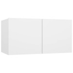 vidaXL Dulapuri TV suspendate, 3 buc., alb, 60x30x30 cm