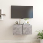vidaXL Dulap TV suspendat, gri beton, 60x30x30 cm vidaXL Dulap TV suspendat, gri beton, 60x30x30 cm