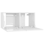 vidaXL Dulapuri TV suspendate 2 buc. alb extralucios 60x30x30 cm vidaXL Dulapuri TV suspendate 2 buc. alb extralucios 60x30x30 cm