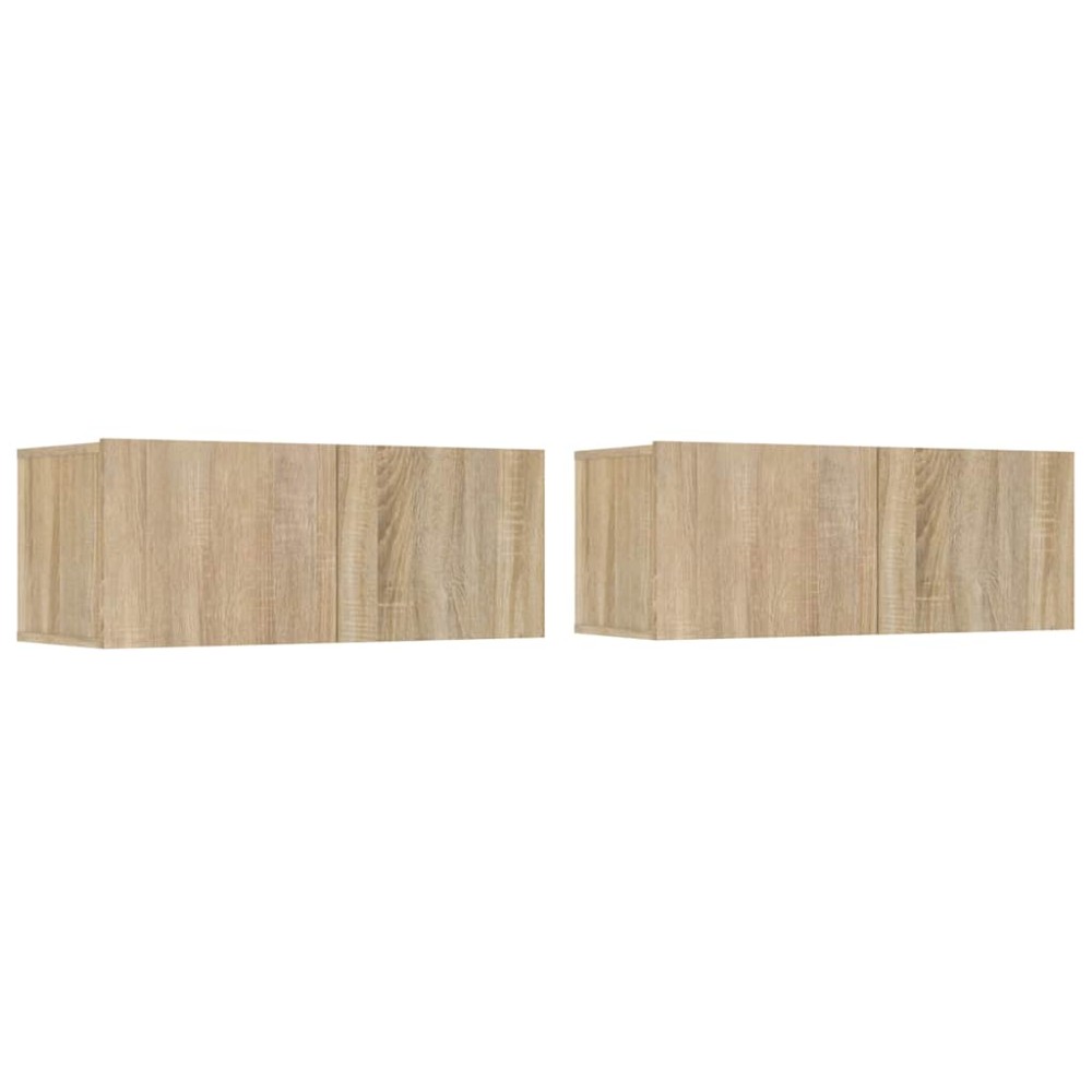 vidaXL Comode TV, 2 buc., stejar sonoma, 80x30x30 cm, lemn compozit