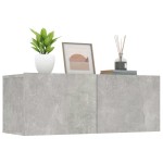 vidaXL Comode TV, 2 buc., gri beton, 80x30x30 cm, lemn compozit