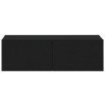 vidaXL Dulapuri TV de perete 2 buc. negru 100x30x30 cm lemn compozit