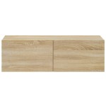 vidaXL Dulapuri TV de perete 2 buc. stejar 100x30x30 cm lemn compozit