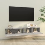 vidaXL Dulapuri TV perete 2 buc. gri beton 100x30x30 cm lemn compozit vidaXL Dulapuri TV perete 2 buc. gri beton 100x30x30 cm lemn compozit
