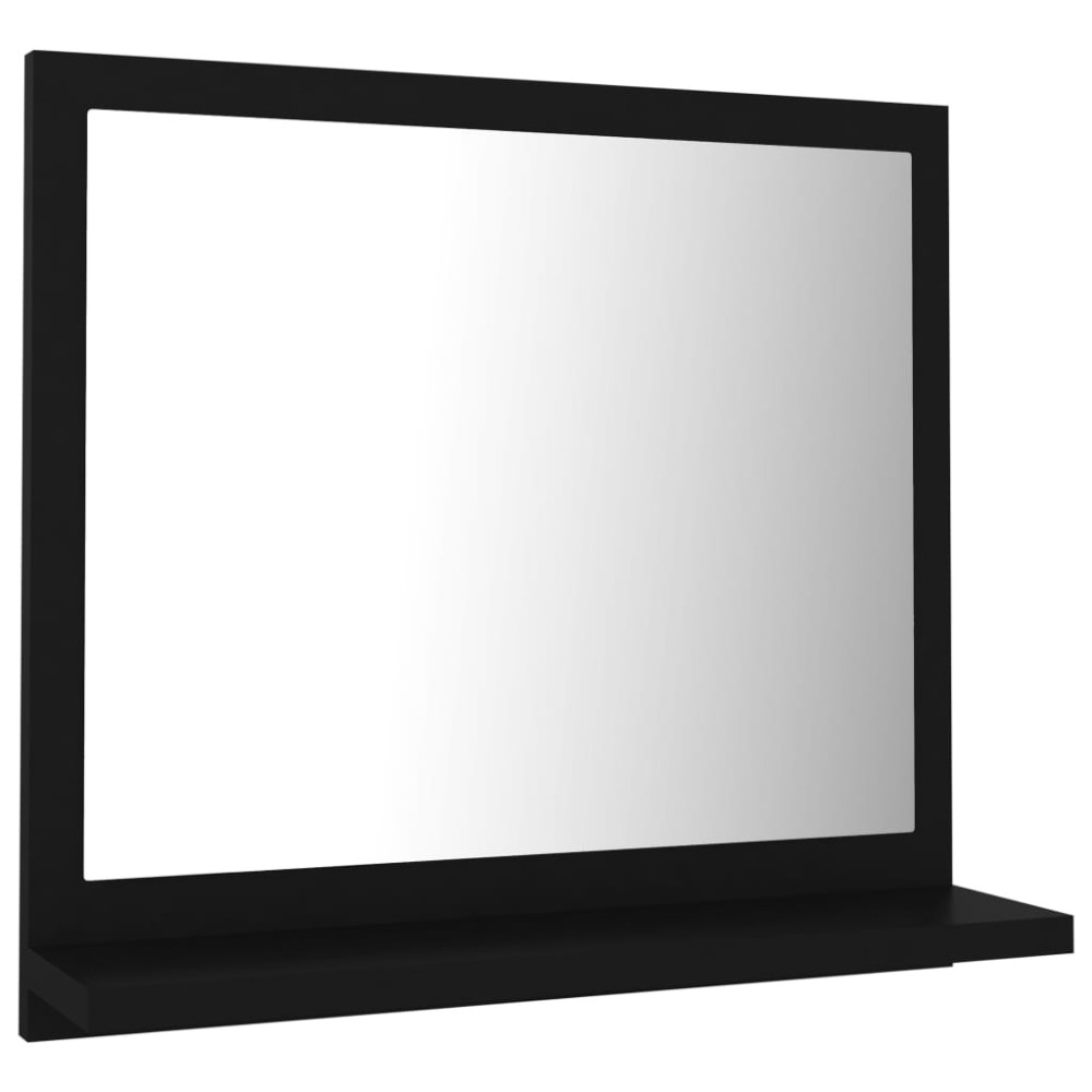vidaXL Oglindă de baie, negru, 40 x 10,5 x 37 cm, PAL