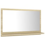 vidaXL Oglindă de baie, stejar sonoma, 60 x 10,5 x 37 cm, PAL