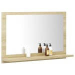 vidaXL Oglindă de baie, stejar sonoma, 60 x 10,5 x 37 cm, PAL