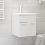 vidaXL Dulap de chiuvetă, alb extralucios, 41x38,5x46 cm, PAL vidaXL Dulap de chiuvetă, alb extralucios, 41x38,5x46 cm, PAL