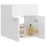 vidaXL Dulap de chiuvetă, alb extralucios, 41x38,5x46 cm, PAL vidaXL Dulap de chiuvetă, alb extralucios, 41x38,5x46 cm, PAL