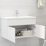 vidaXL Dulap de chiuvetă, alb, 80x38,5x46 cm, lemn prelucrat vidaXL Dulap de chiuvetă, alb, 80x38,5x46 cm, lemn prelucrat