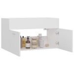 vidaXL Dulap de chiuvetă, alb, 80x38,5x46 cm, lemn prelucrat vidaXL Dulap de chiuvetă, alb, 80x38,5x46 cm, lemn prelucrat